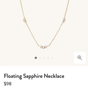 Mejuri Floating Sapphire Necklace